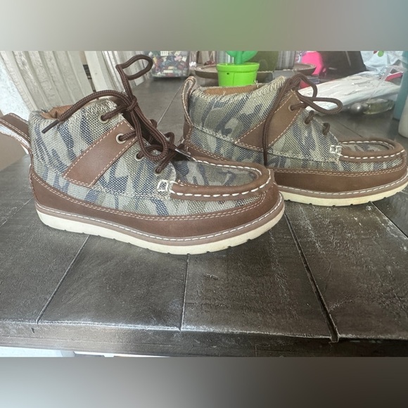 SUN & STONE Boys Kohen Camo Chukka Lace Up Boots Size 2 - Picture 1 of 7